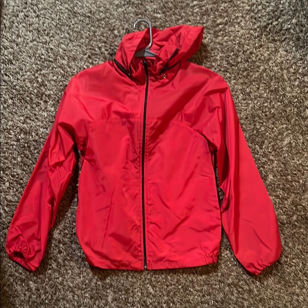 American Apparel Red Windbreaker Jacket
